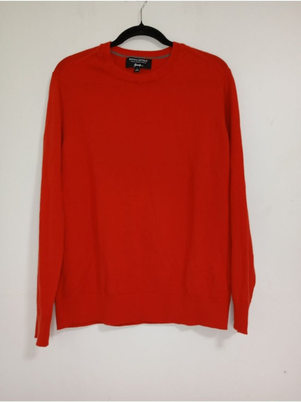 Banana Republic Italian Merino Wool Sweater Red Crewneck Mens Size L